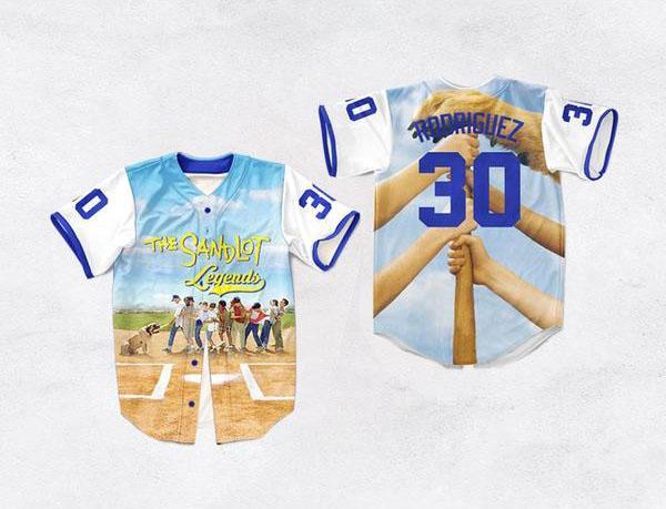 Benny The Jet Rodriguez The Sandlot Legends Baseball Jersey 39 - Jersey Champs