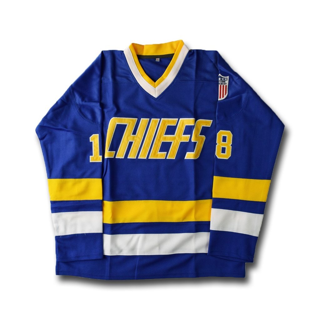 Slap Shot 18 Charlestown Chiefs Hockey Jersey Stitched